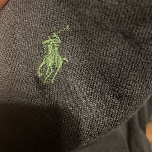 Polo Ralph Lauren Sweater‎ Men’s Small V-Neck Pima Cotton Navy Blue - Picture 7 of 7